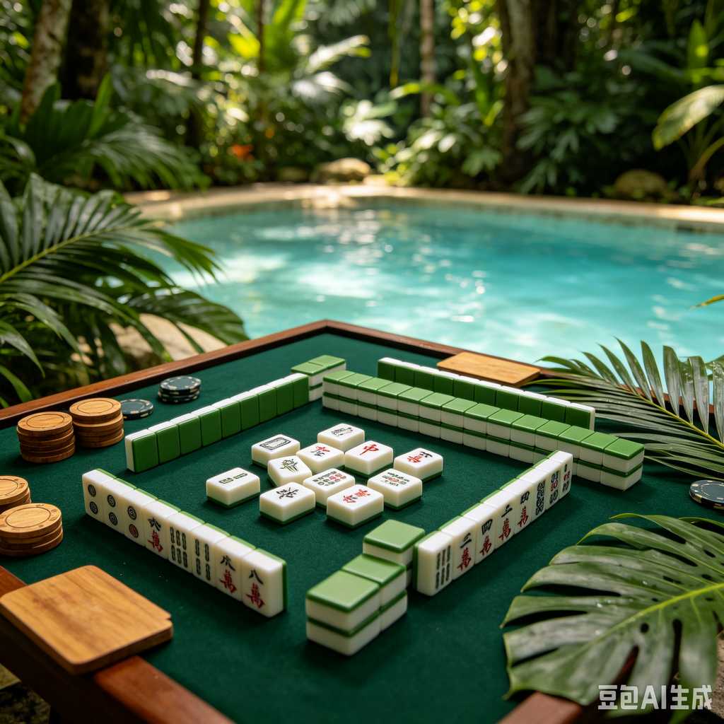 flat print mahjong set